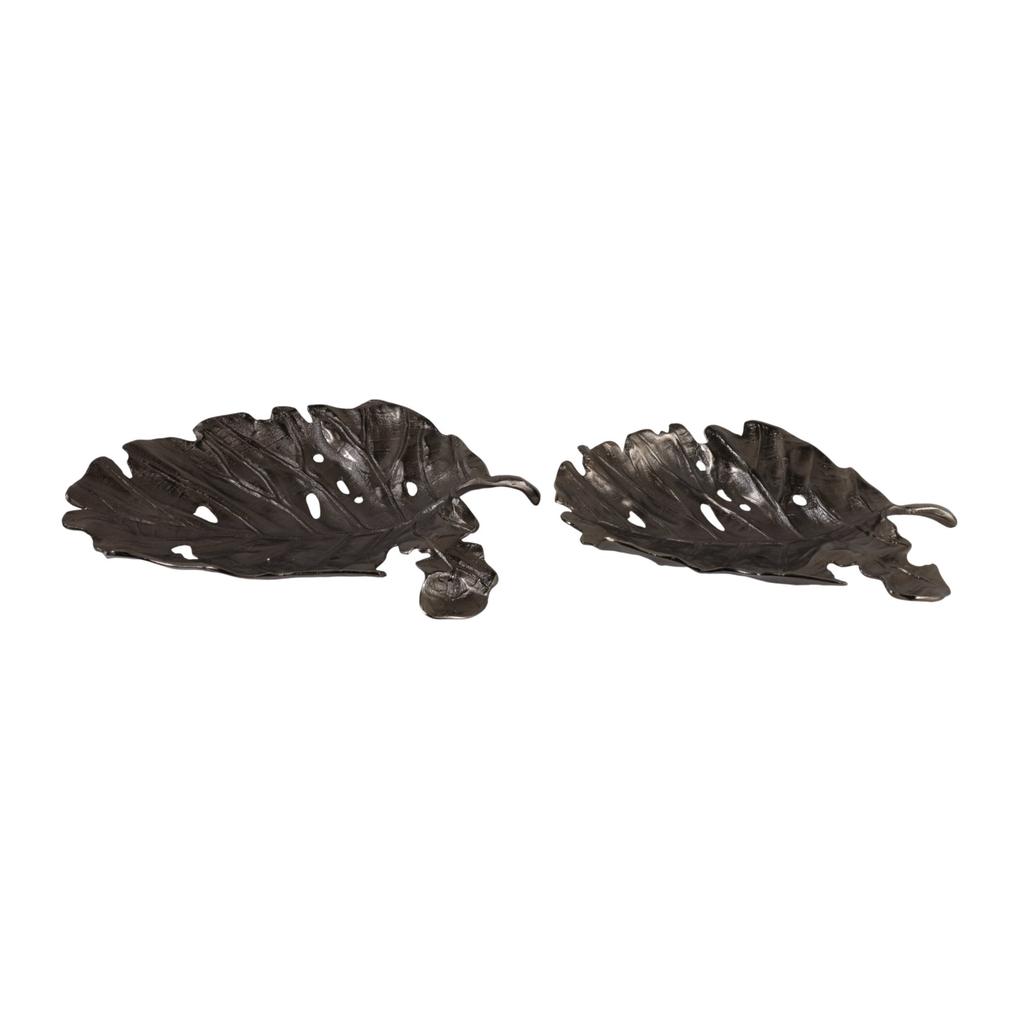 S/2 18/21" Leaf Bowls, Brass Antique Bowl| Sagebrook Home