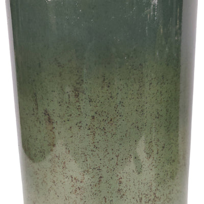 S/2 18/22"finch Glass Bottles W/bird Metal Top,grn - Al Rugaib Furniture