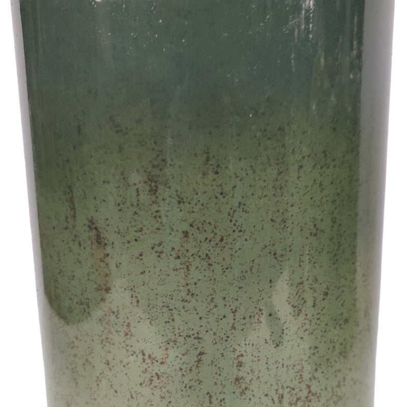 S/2 18/22"finch Glass Bottles W/bird Metal Top,grn - Al Rugaib Furniture