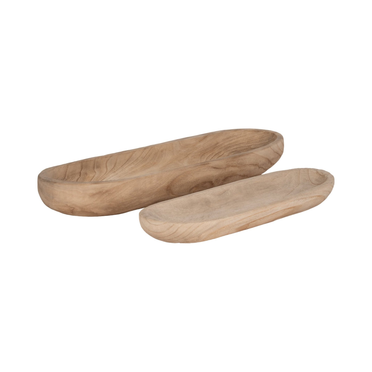 S/2 18/24" WOOD DECOR PLATES, NATURAL Bowl| Sagebrook Home