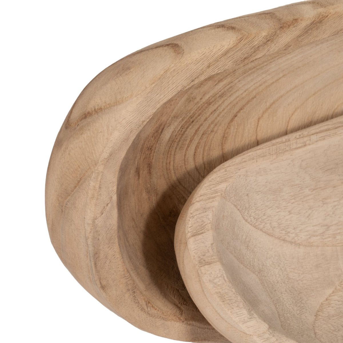 S/2 18/24" WOOD DECOR PLATES, NATURAL Bowl| Sagebrook Home