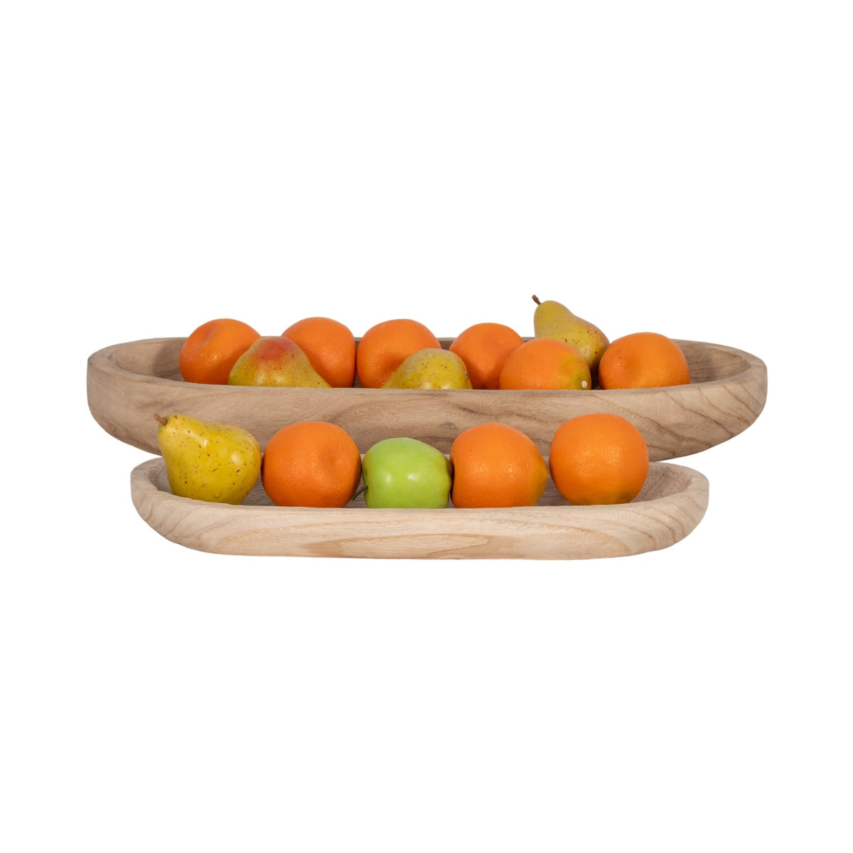 S/2 18/24" WOOD DECOR PLATES, NATURAL Bowl| Sagebrook Home