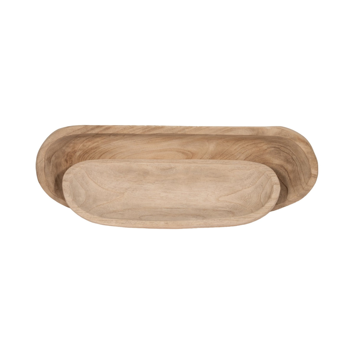 S/2 18/24" WOOD DECOR PLATES, NATURAL Bowl| Sagebrook Home