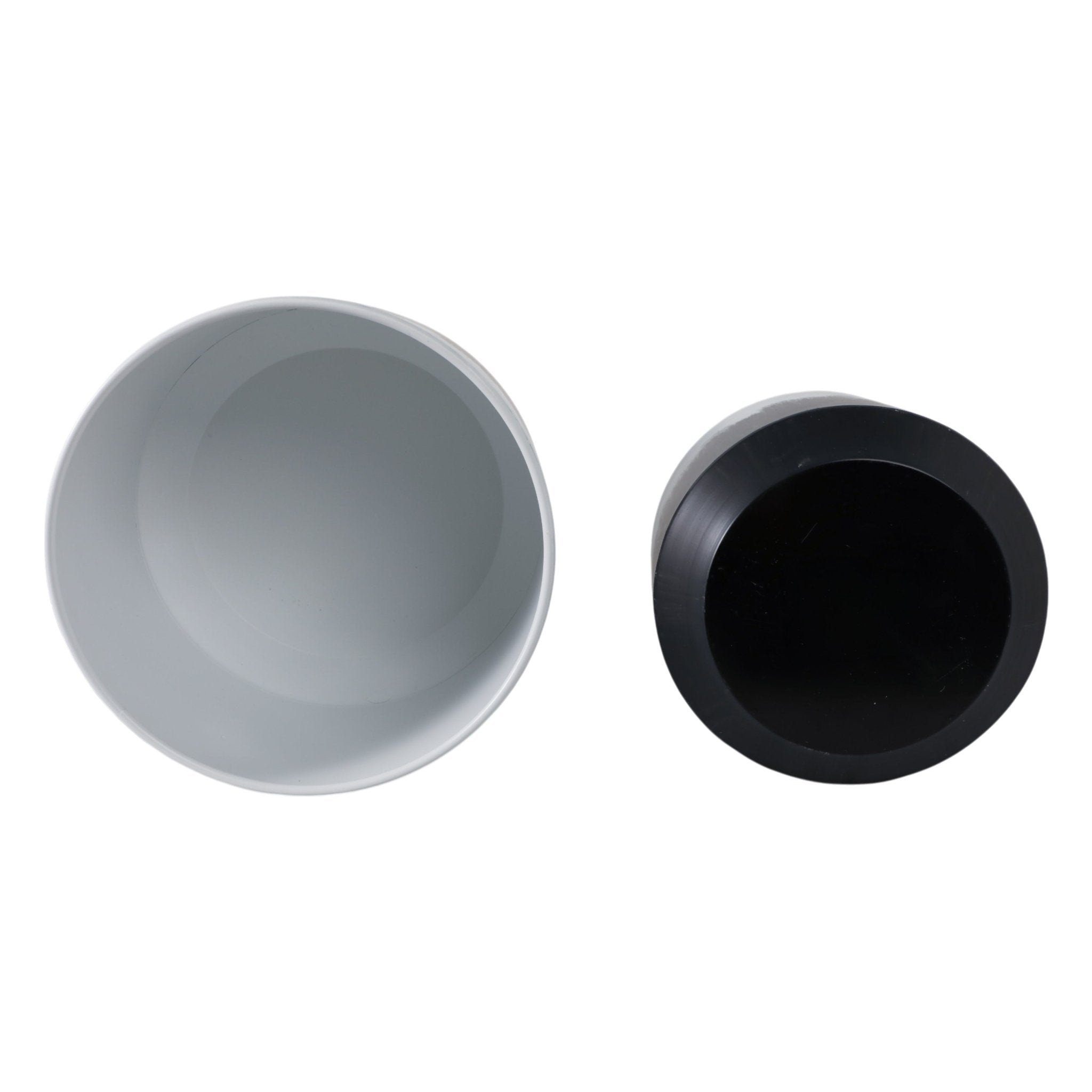 S/2 19/23" Metal Planters On Stands, White/blk Kd Planter| Sagebrook Home