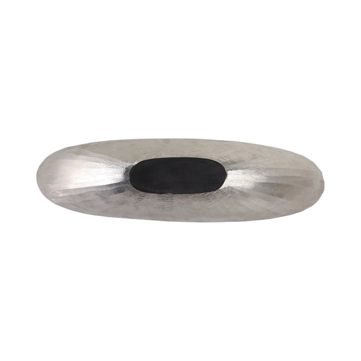 S/2 20/23" Oval Metal Bowl W/ Enamel,light Blu/sil Table Decors| Sagebrook Home