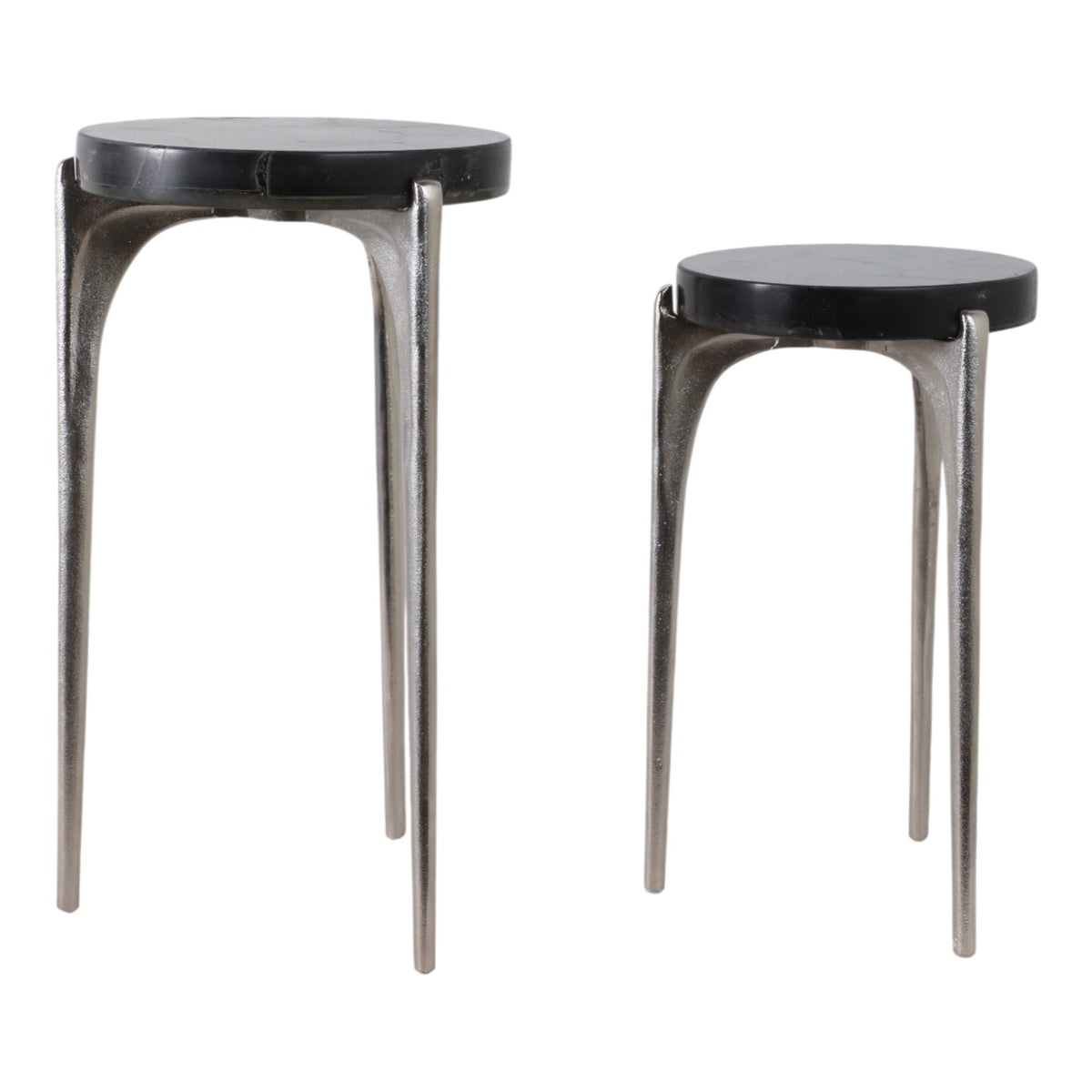 S/2 20/24" CANDO BLACK QUARTZ TOP ACCENT TABLE Accent & End Tables| Sagebrook Home