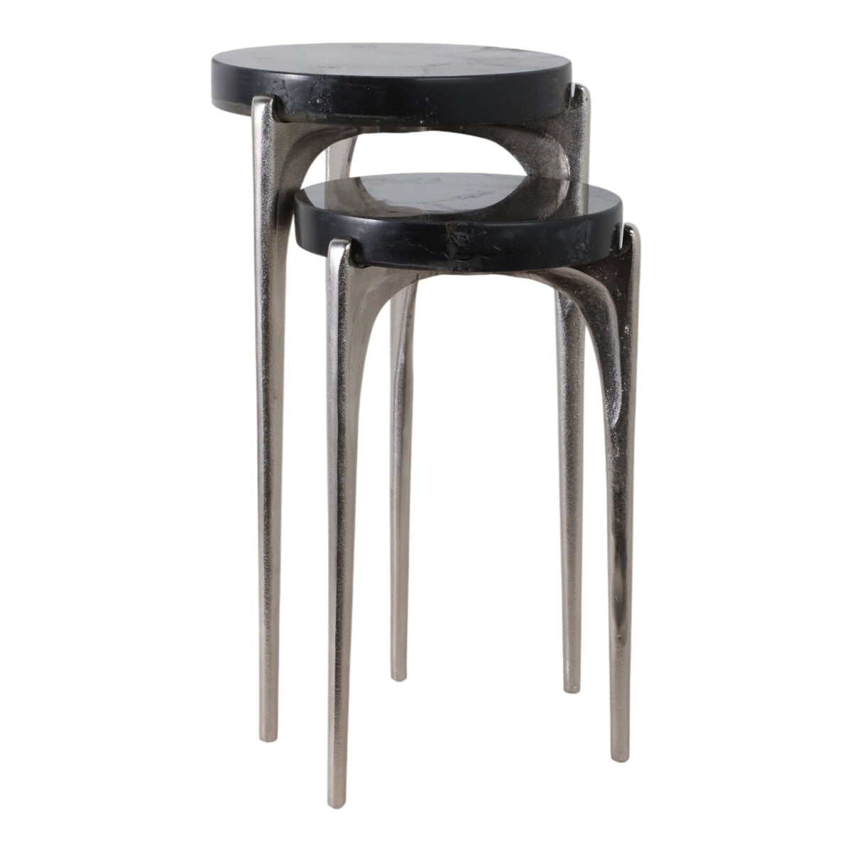 S/2 20/24" CANDO BLACK QUARTZ TOP ACCENT TABLE Accent & End Tables| Sagebrook Home