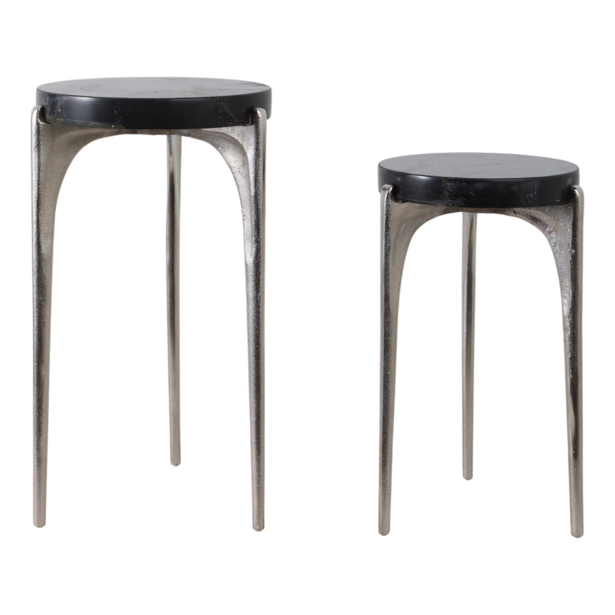 S/2 20/24" CANDO BLACK QUARTZ TOP ACCENT TABLE Accent & End Tables| Sagebrook Home