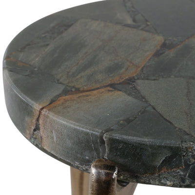 S/2 20/24" CANDO MALACHITE TOP ACCENT TABLE - Al Rugaib Furniture