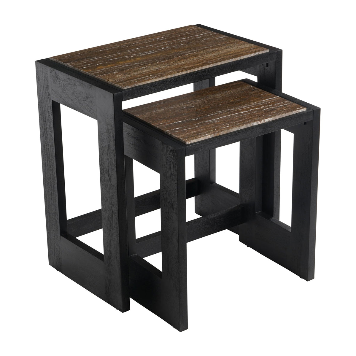 S/2 20/24"WENSTON ACACIA WD ACCENT TBLES,BRWN 2BXS Accent & End Tables| Sagebrook Home