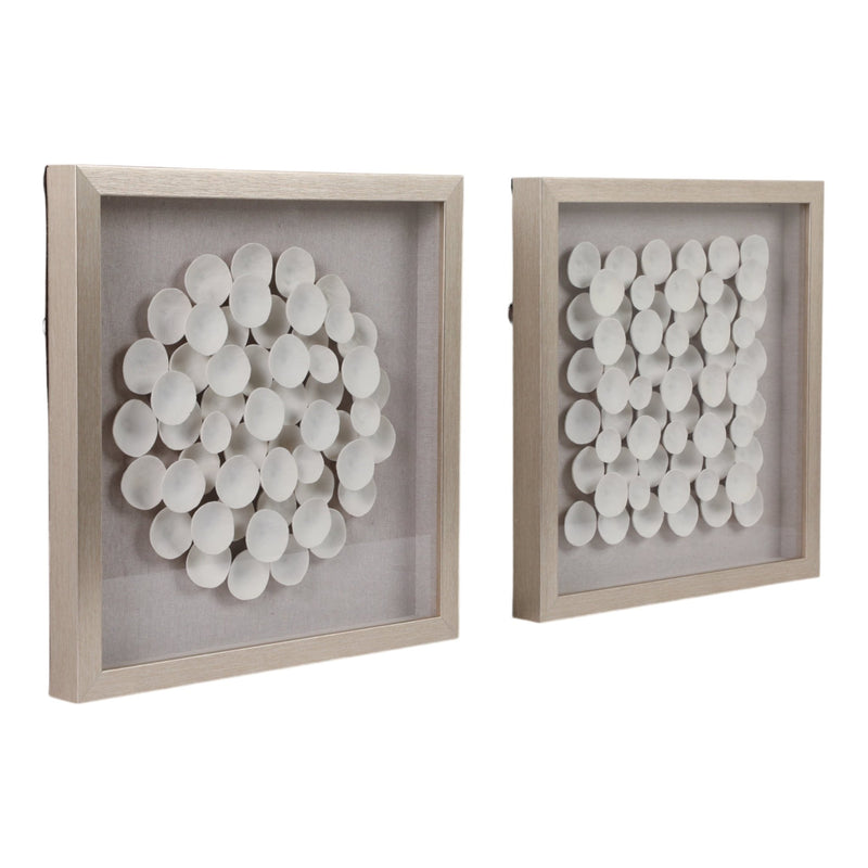 S/2 20x20 Dauphine Dimensional Botanical Shadowbox - Al Rugaib Furniture