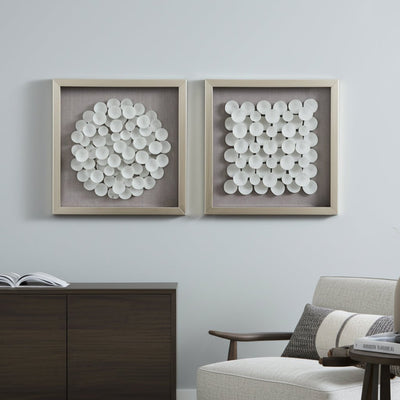 S/2 20x20 Dauphine Dimensional Botanical Shadowbox - Al Rugaib Furniture