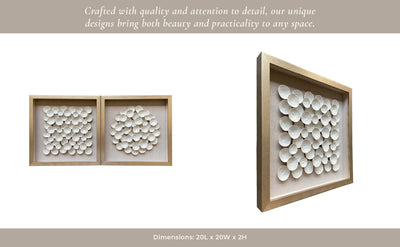 S/2 20x20 Dauphine Dimensional Botanical Shadowbox - Al Rugaib Furniture