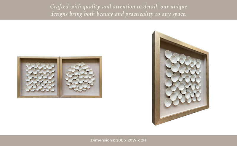 S/2 20x20 Dauphine Dimensional Botanical Shadowbox - Al Rugaib Furniture