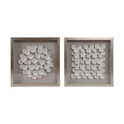 S/2 20x20 Dauphine Dimensional Botanical Shadowbox - Al Rugaib Furniture