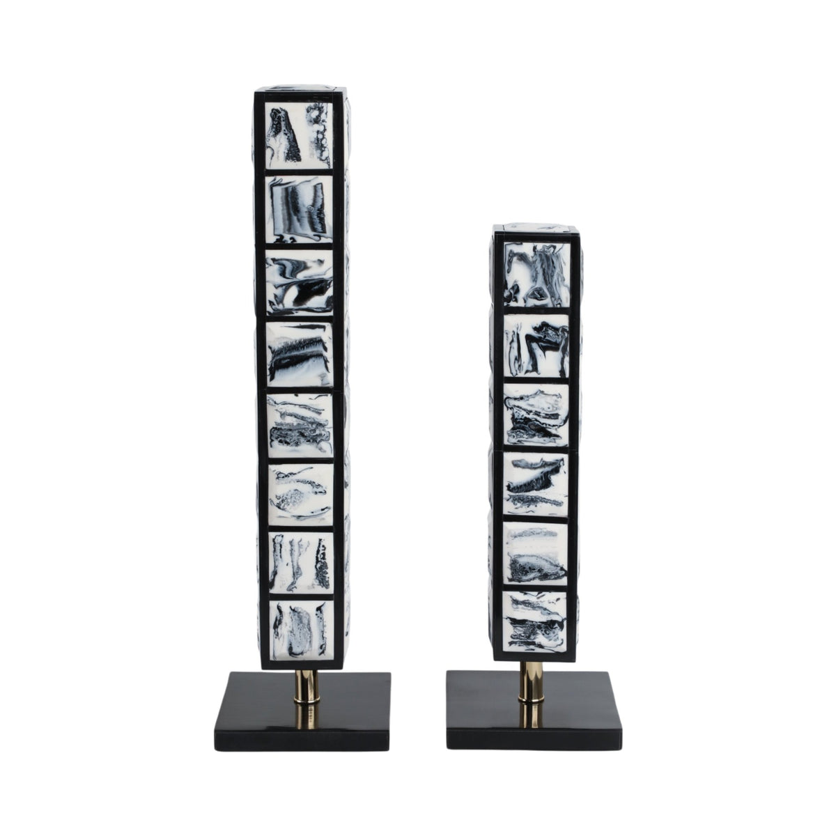 S/2 21/16" Newry Black And White Towers Table Decors| Sagebrook Home