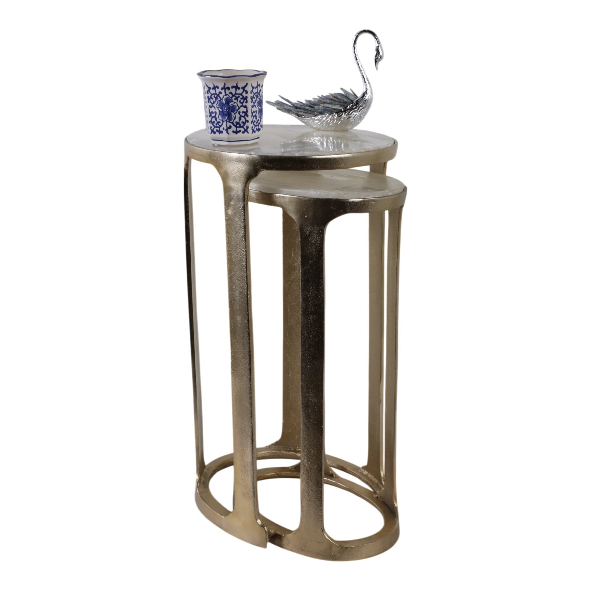 S/2 21/22" SURREY SELENITE TOP ACCENT TABLES Accent & End Tables| Sagebrook Home