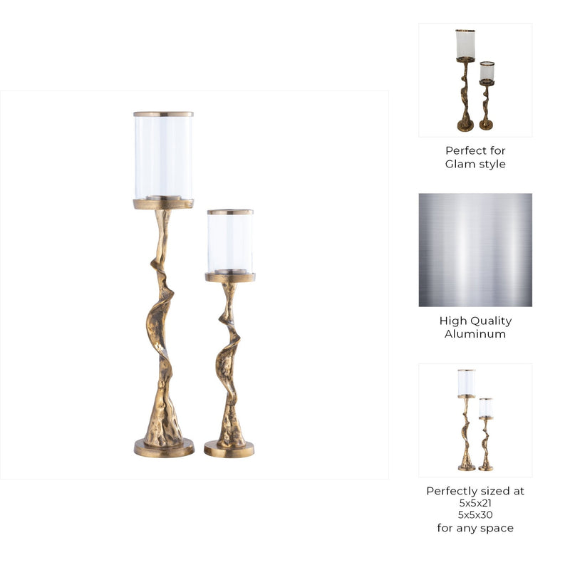 S/2 21/30" Tamaha Branch Candle Holders - Al Rugaib Furniture