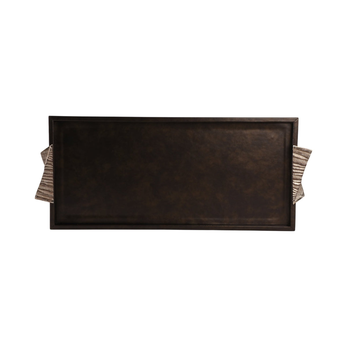 S/2 22/26" ANDROS TRAYS WITH ALUMINIUM HARDWARE Table Decors| Sagebrook Home