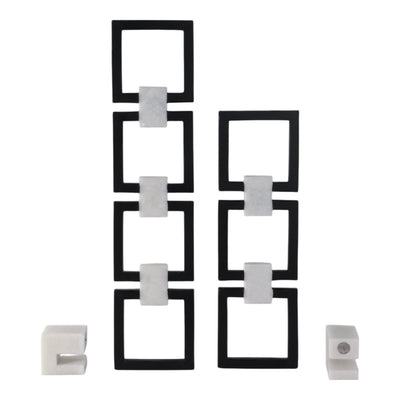 S/2 24/32" Lovell Wall Chains, White/blk - Al Rugaib Furniture