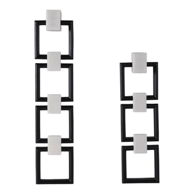 S/2 24/32" Lovell Wall Chains, White/blk - Al Rugaib Furniture