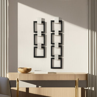 S/2 24/32" Lovell Wall Chains, White/blk - Al Rugaib Furniture