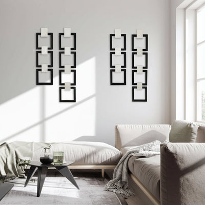 S/2 24/32" Lovell Wall Chains, White/blk - Al Rugaib Furniture