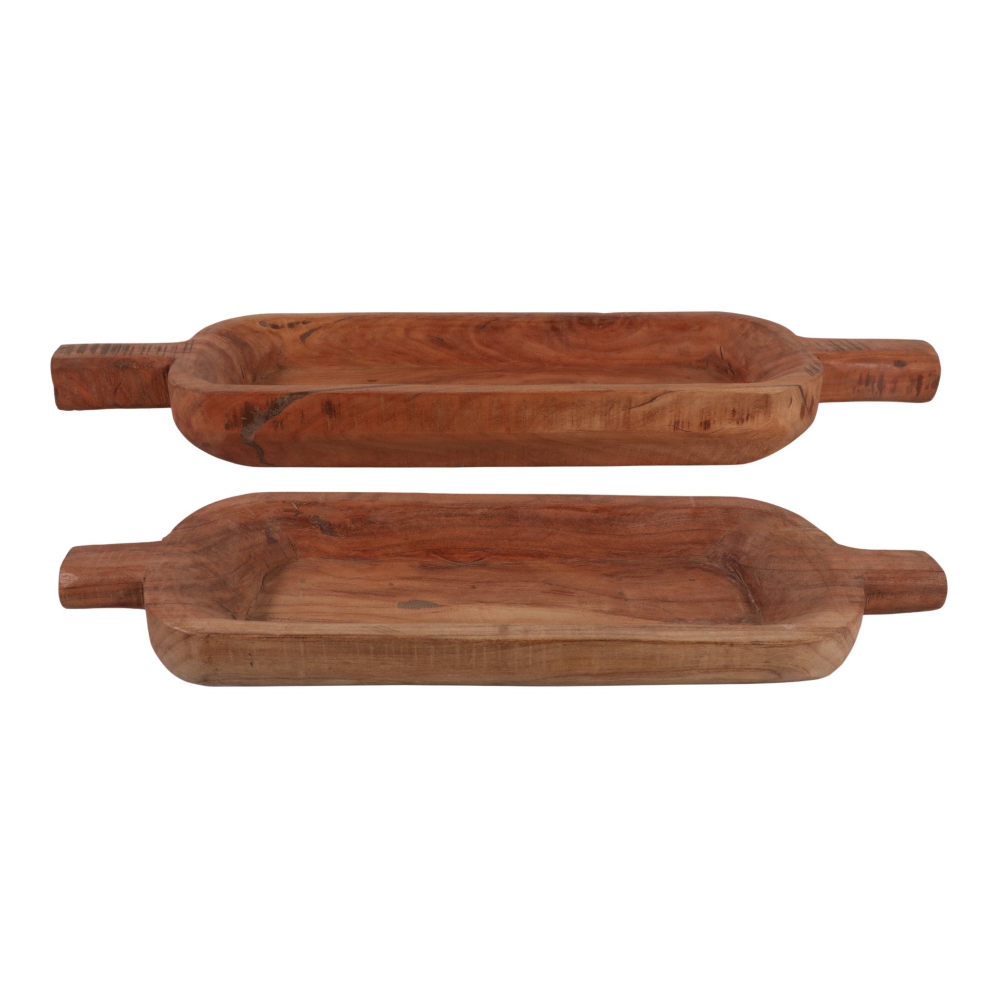 S/2 24/34" Reclaimed Wood Bowls, Natural Bowl| Sagebrook Home