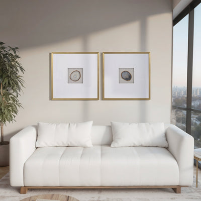 S/2 24x24 Silva Agate Shadow Box 2/a Wall Decor - Al Rugaib Furniture