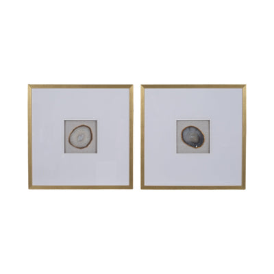 S/2 24x24 Silva Agate Shadow Box 2/a Wall Decor - Al Rugaib Furniture