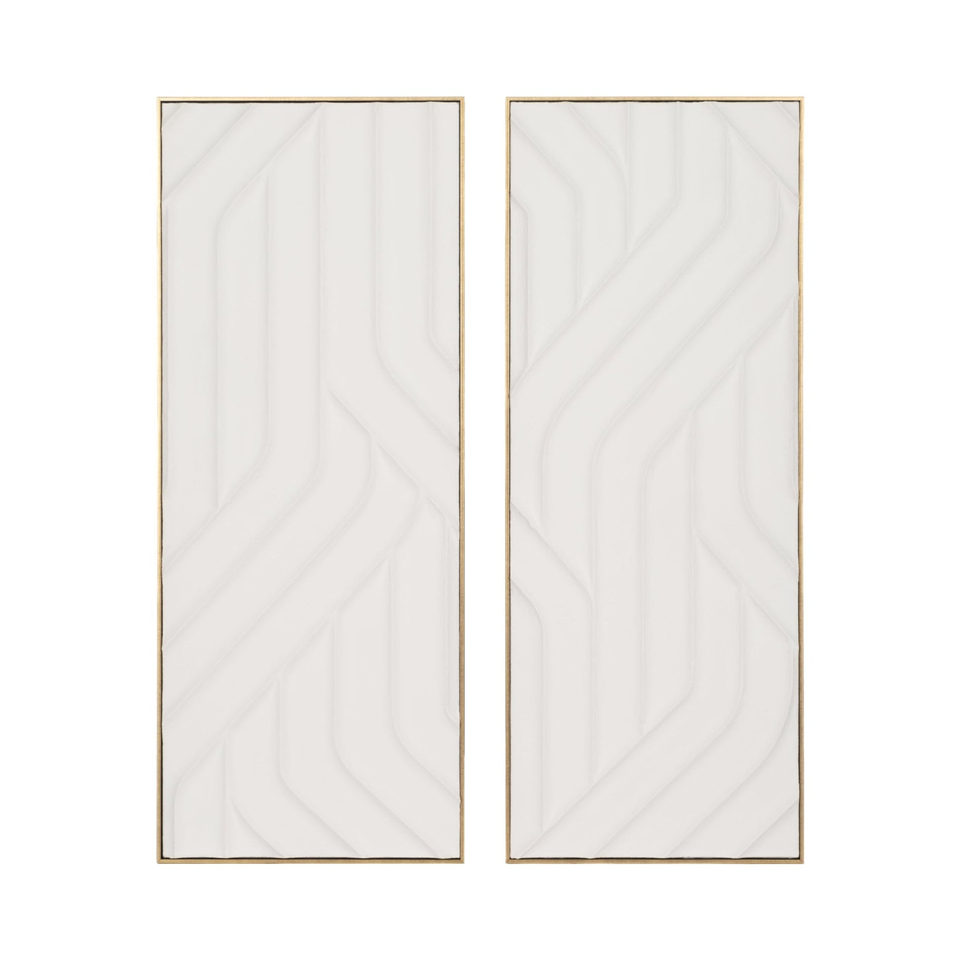 S/2 24X59 CASCADE DIMENSIONAL PLASTER WALL ART Wall Art| Sagebrook Home