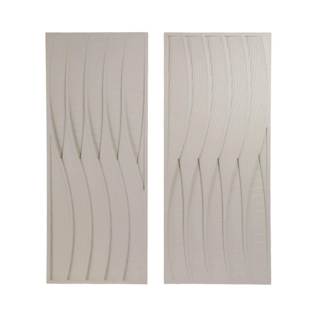 S/2 24X59 TRINITY DIMENSIONAL PLASTER WALL ART Wall Art| Sagebrook Home