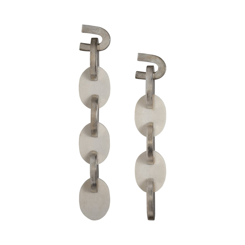 S/2 27/31" Ambrose Linked Quartz Resin Wall Decor - Al Rugaib Furniture