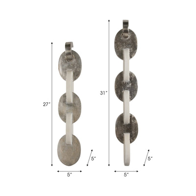 S/2 27/31" Ambrose Linked Quartz Resin Wall Decor - Al Rugaib Furniture