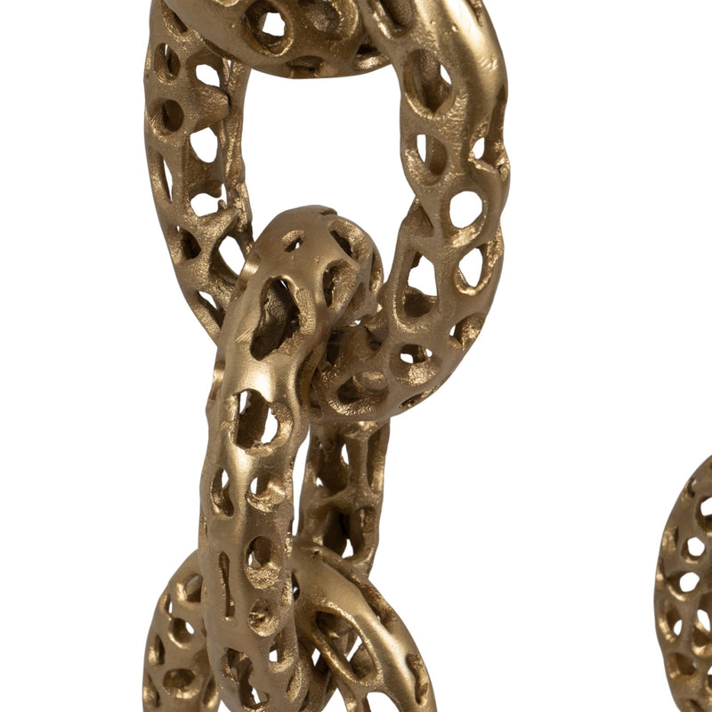 S/2 29/34" Mahin Metal Wall Links, Champagne - Al Rugaib Furniture