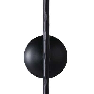 S/2 33" Forged Metal Wall Sconce With Taper, Black - Al Rugaib Furniture