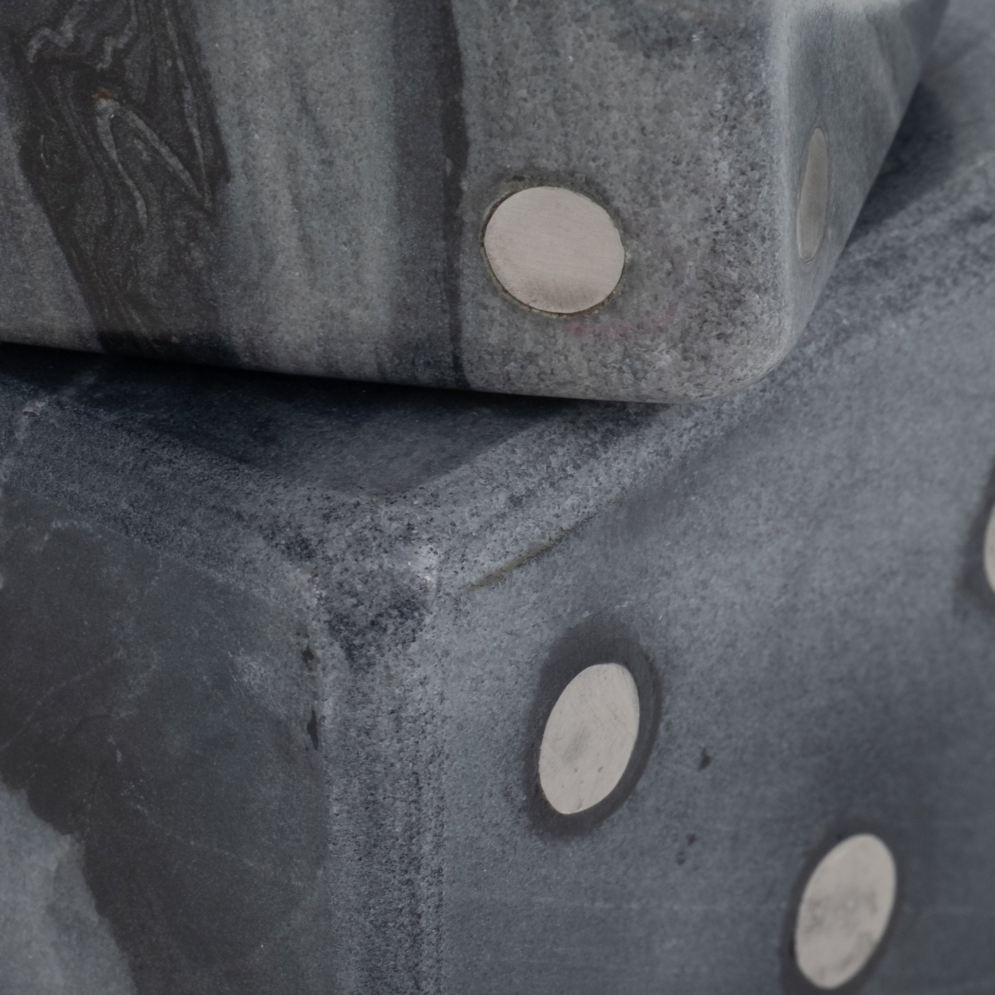 S/2 3/4" Mistry Grey Marble Dice Table Decors| Sagebrook Home