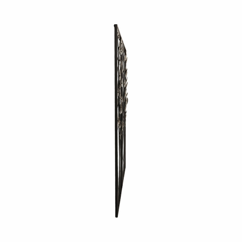 S/2 36" Dainty Flowers Metal Wall D?cor, Black/gol - Al Rugaib Furniture