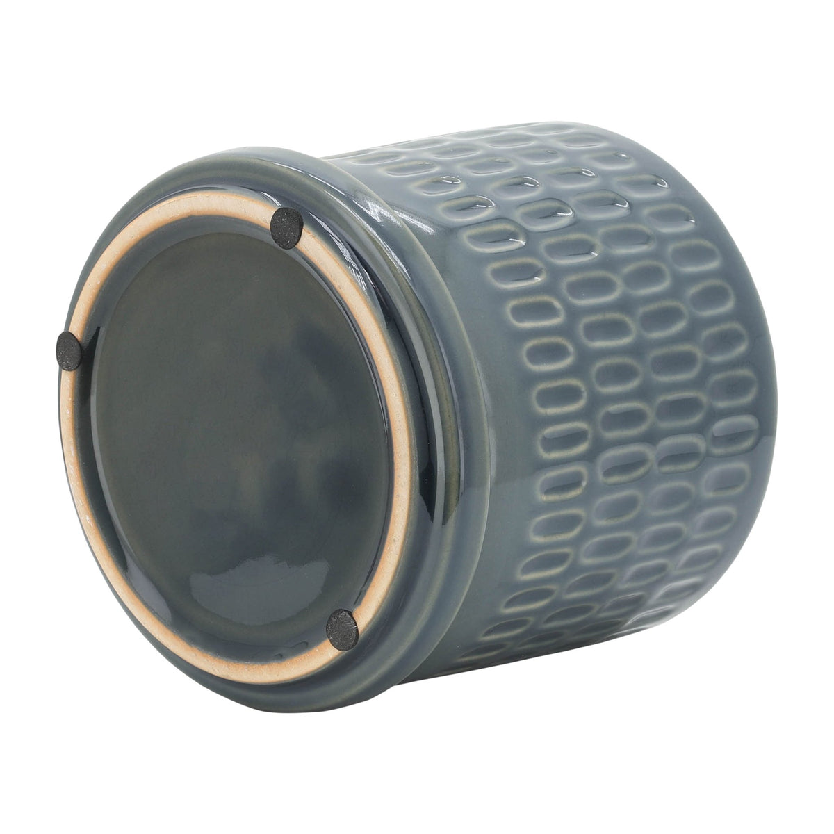 S/2 5/6" HAMMERED PLANTERS W/ SAUCER, BLUE Outdoor Planters| Sagebrook Home