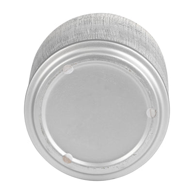 S/2 5/6" TEXTURED PLANTER WITH SAUCER, SILVER - Al Rugaib Furniture