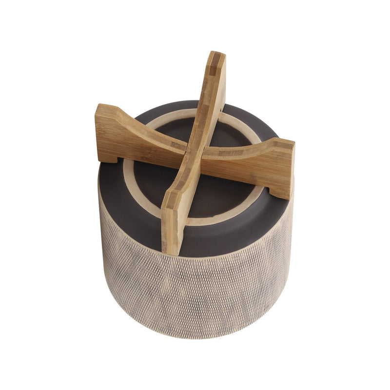 S/2 5/8" MESH PLANTER W/ STAND, TAN - Al Rugaib Furniture