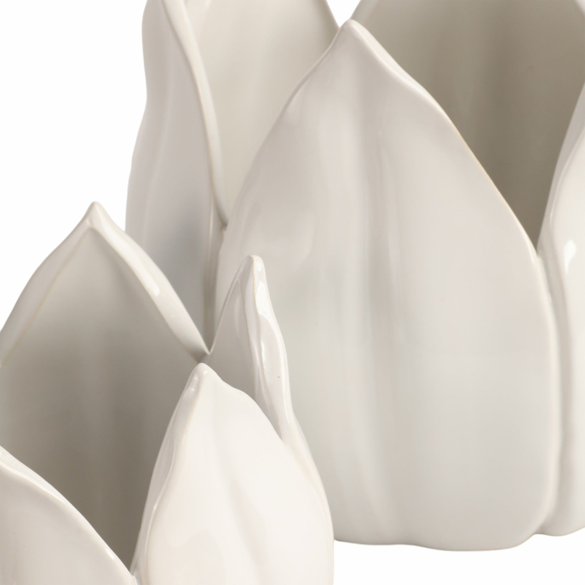 S/2 5/8" Petal Planters, White Planter| Sagebrook Home