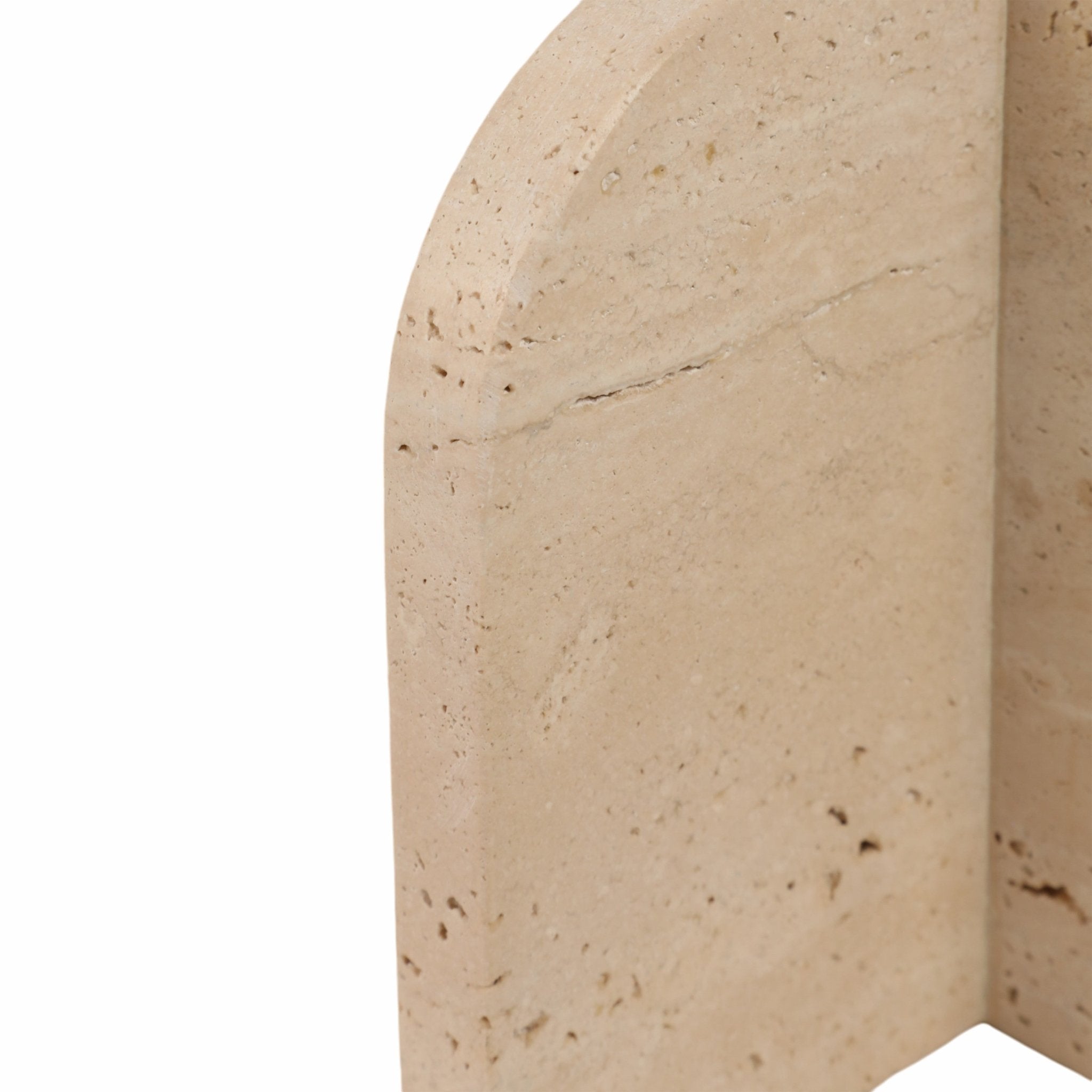 S/2 6" Arched Travertine Bookends, Tan Table Decors| Sagebrook Home