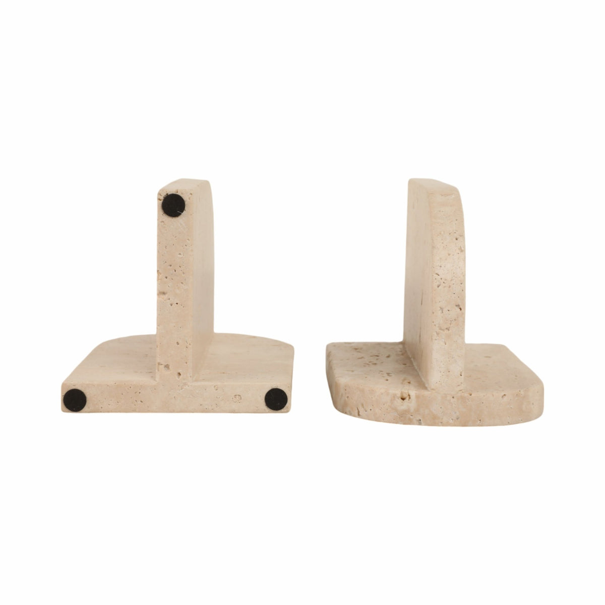 S/2 6" Arched Travertine Bookends, Tan Table Decors| Sagebrook Home