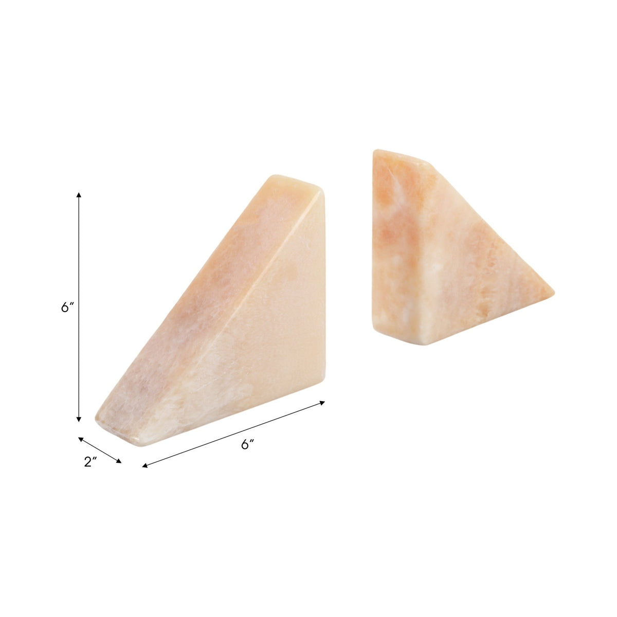 S/2 6" HONEY ONYX BOOKENDS Table Decors| Sagebrook Home