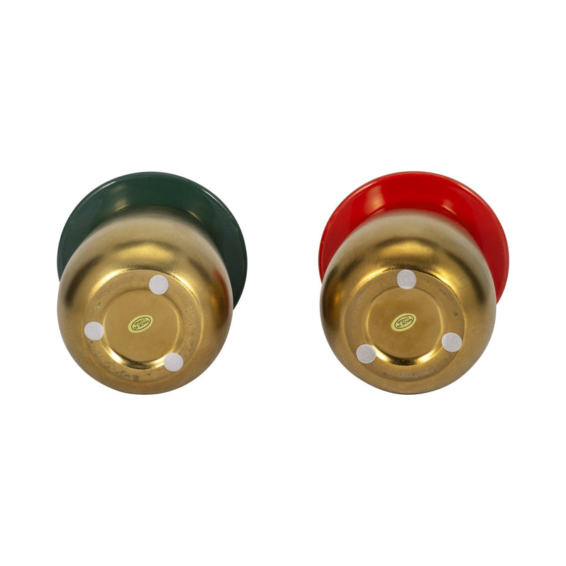 S/2 6 Oz Santal Spruce 6" Mushroom Cndle,red/green - Al Rugaib Furniture