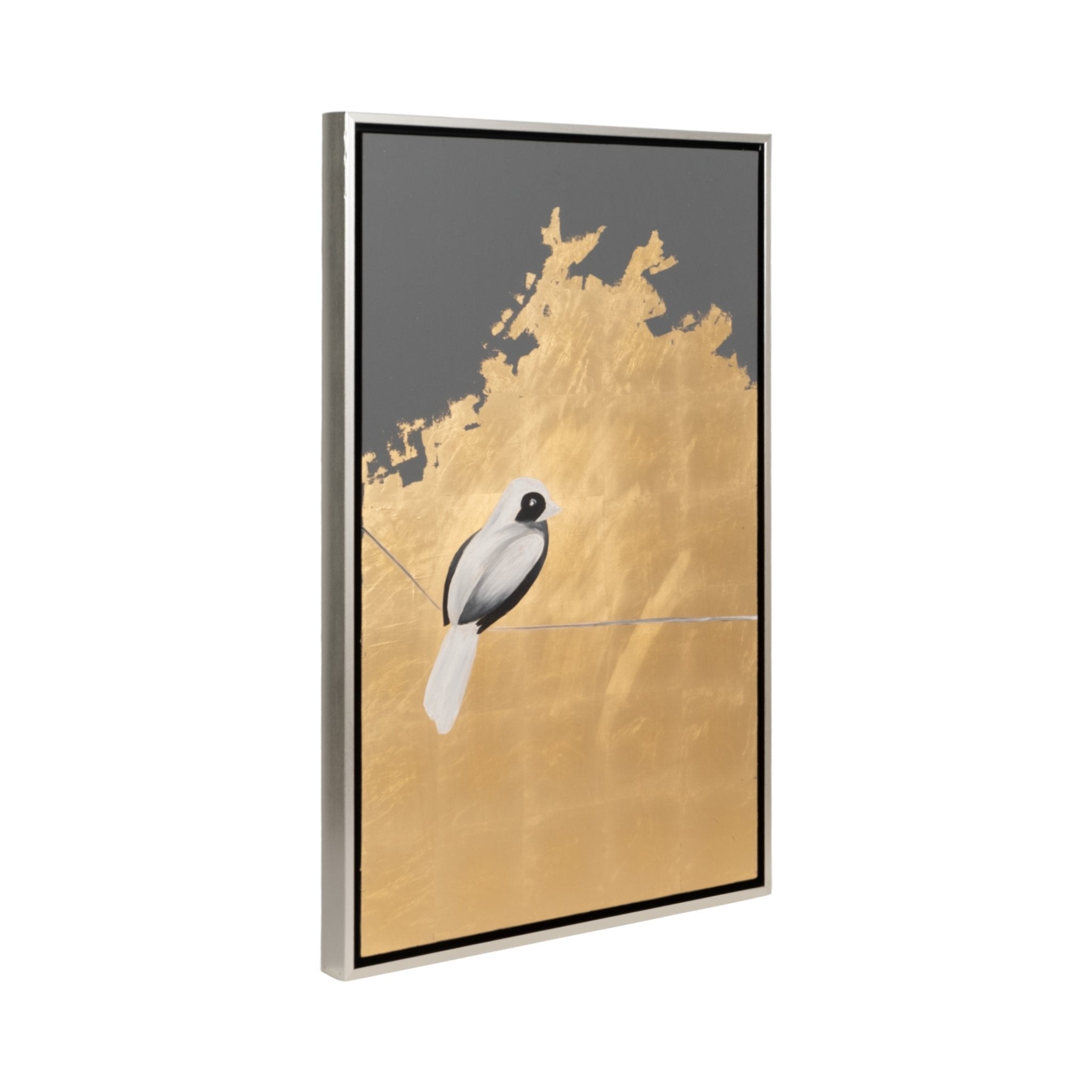 S/2 63x47 Hand Painted Birds On Wire, Gold Wall Art| Sagebrook Home