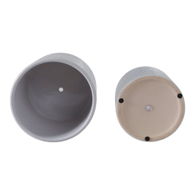 S/2 6/7" Disco Planter, Silver - Al Rugaib Furniture