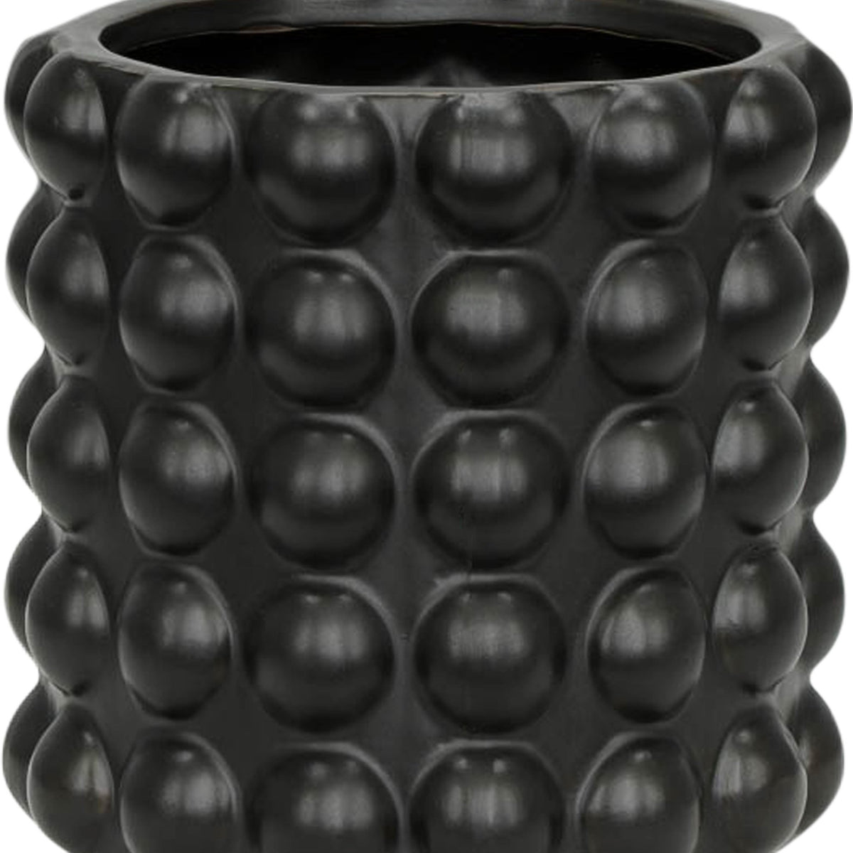 S/2 6/8" BUBBLE PLANTERS, MATTE BLACK Outdoor Planters| Sagebrook Home