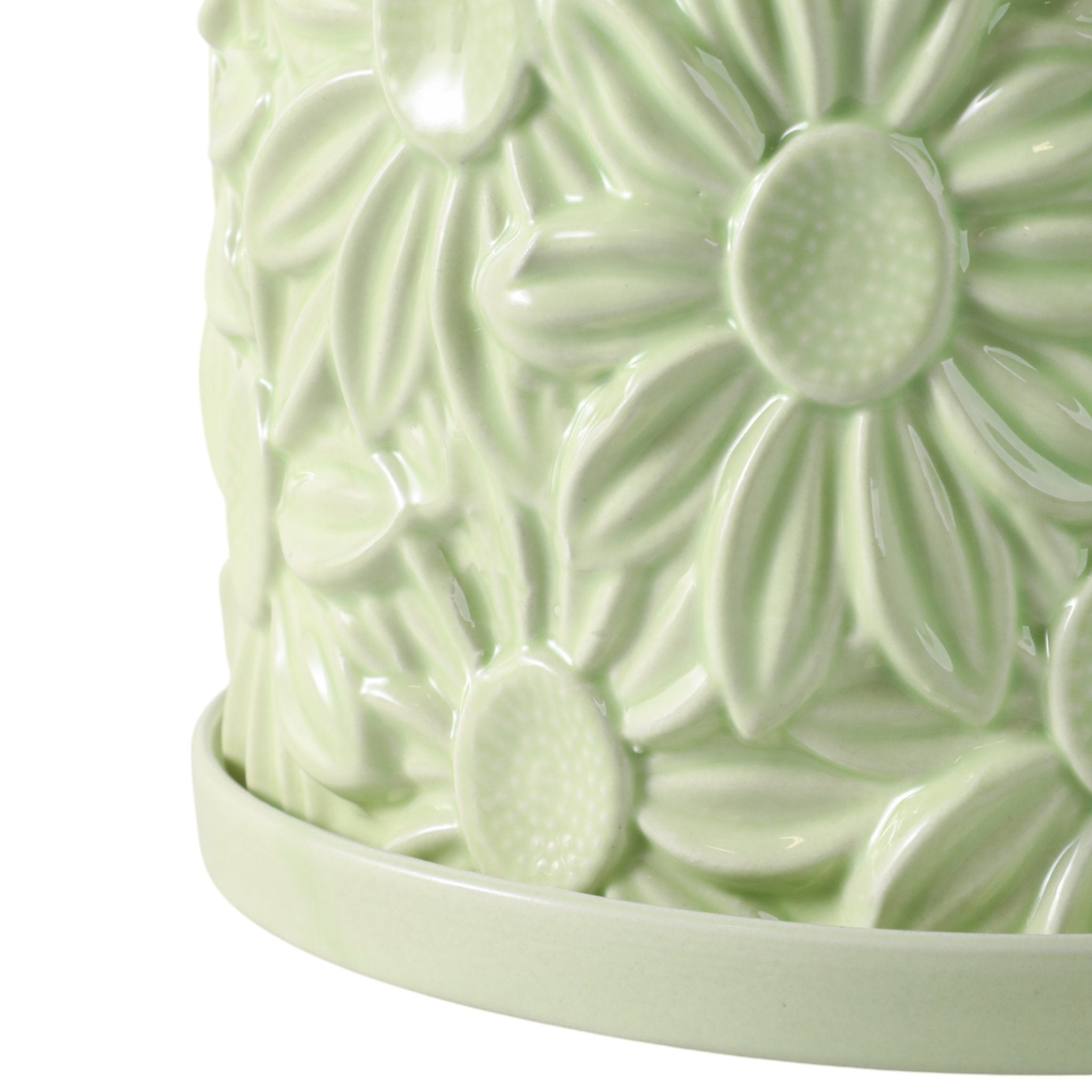 S/2 6/8" Daisy Flower Planter, Green Planter| Sagebrook Home